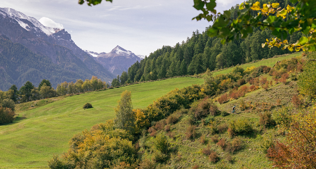 Trailabschnitt oberhalb von Müstair
