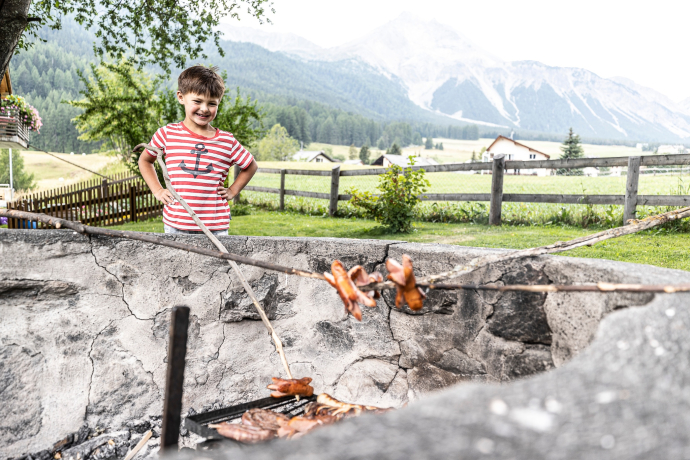 Feuerstelle im Val Müstair Feuerstelle im Val Müstair