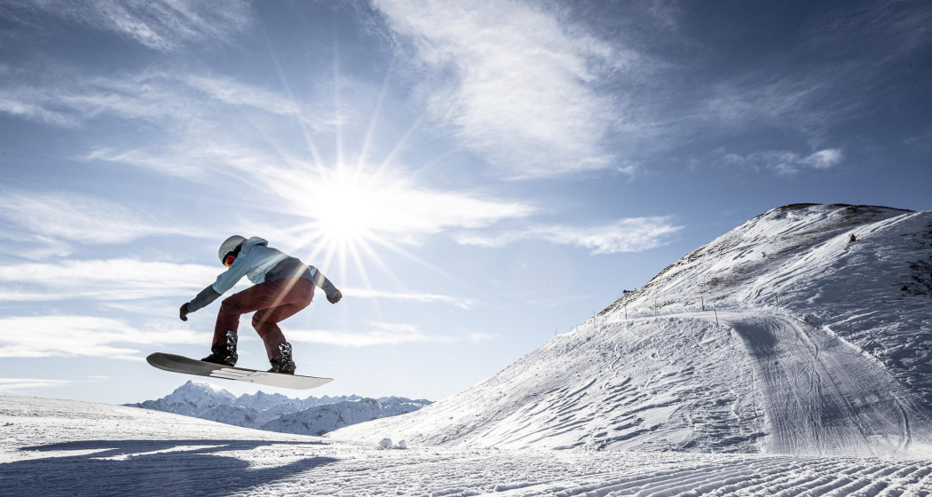 Snowboard Minschuns Wintersportgebiet Val Müstair