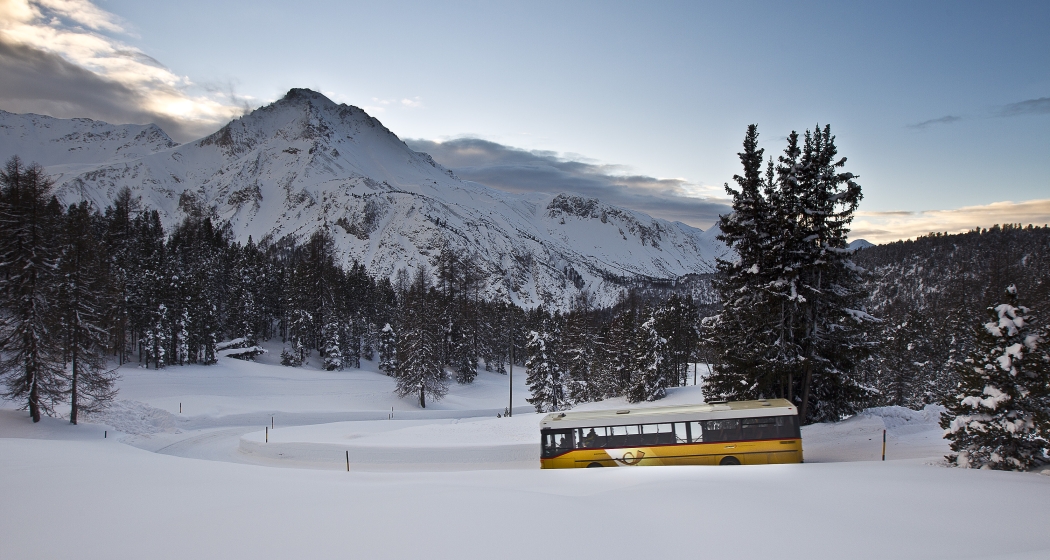 Mit dem Postauto über den Ofenpass in das Val Müstair.