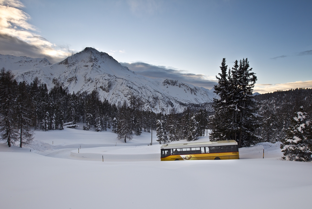 Mit dem Postauto über den Ofenpass in das Val Müstair.