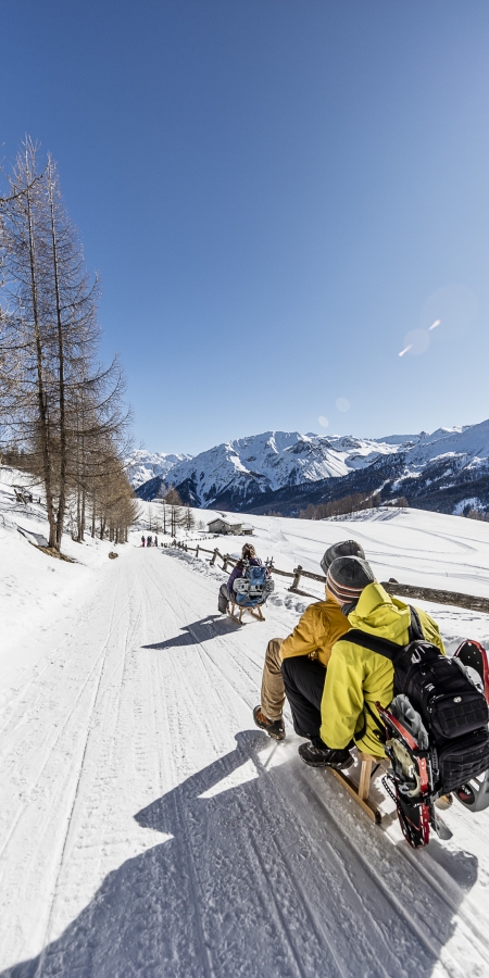 Schlitteln von Lü nach Tschierv