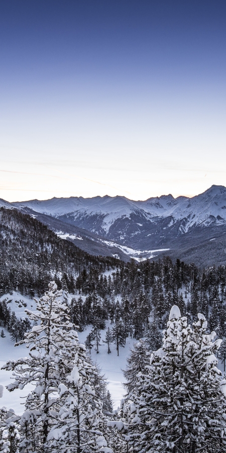 Val Müstair Winterabendzauber auf Schneeschuhen