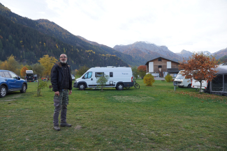 Marius burch auf dem Camping Muglin in Müstair