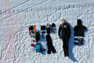 Ausrüstung zum Schneeschuhwandern