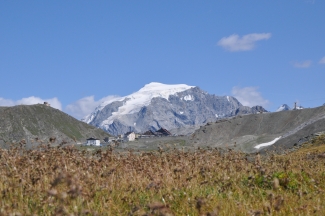 Dieser Blick auf den Ortler und das Stilfserjoch empfängt einen zum Abschluss der Tour Dieser Blick auf den Ortler und das Stilfserjoch empfängt einen zum Abschluss der Tour