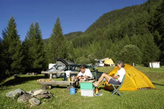 Campieren auf dem Campingplatz Pè da Munt in Sta. Maria Campieren auf dem Campingplatz Pè da Munt in Sta. Maria