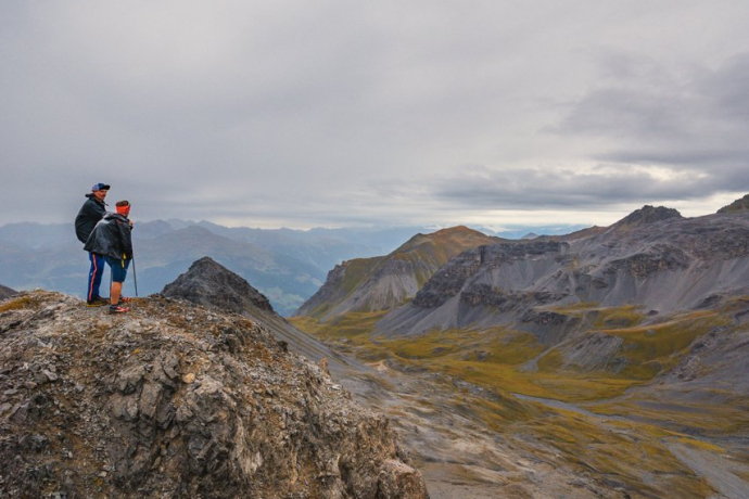 Fuorcla Schumbraida Wanderung Paar