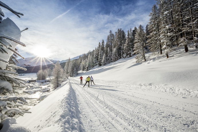 Langlaufen im Val Müstair.