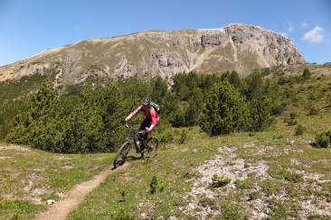 Abfahrt auf dem Passo del Gallo.