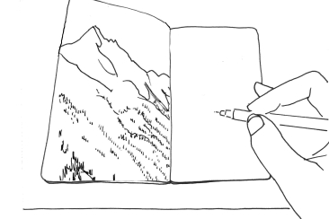 Wandern mit dem Skizzenblock