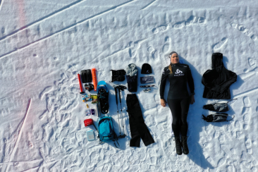 Ausrüstung zum Schneeschuhwandern